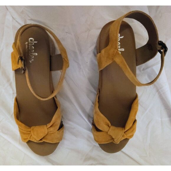 New Charles by Charles David Uniform Sandal Size 9.5 Platform Chunky Clog Suede - Picture 5 of 11